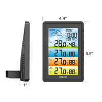 Bezprzewodowy inteligentny dom Waether Station czujnik higrometr termometr cyfrowy Moonphase data budzik kolorowy barometr prognoza 6